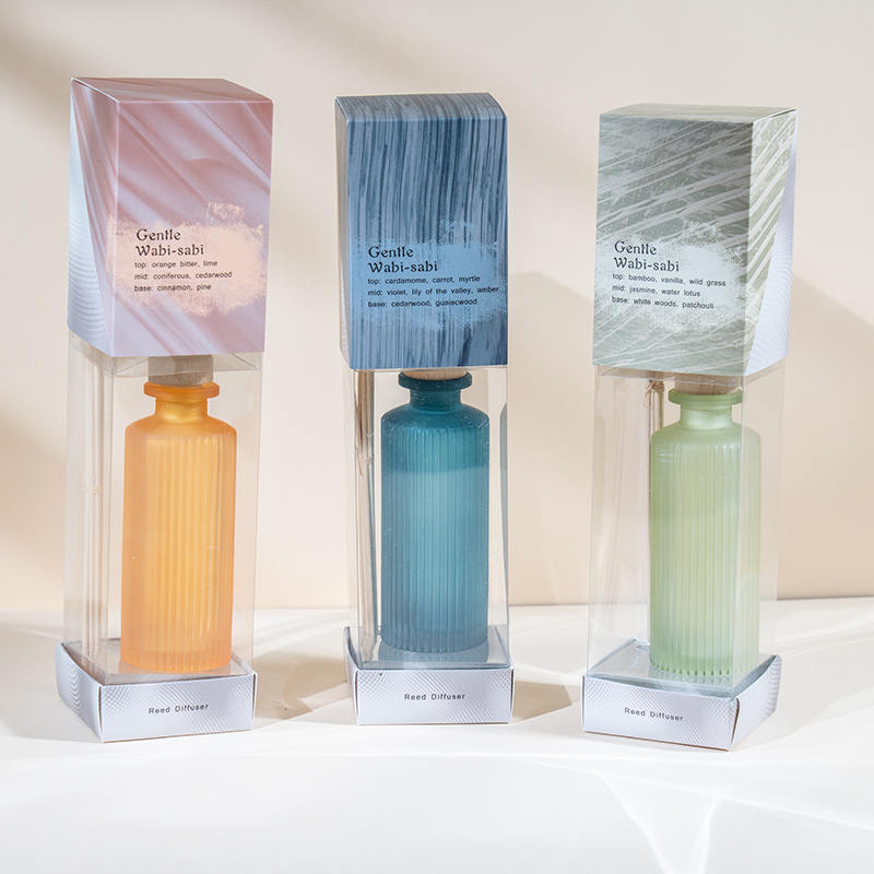 Produttore di olio per diffusore di aromi e diffusore a lamella per bottiglia di vetro rotonda ad alta striscia verticale