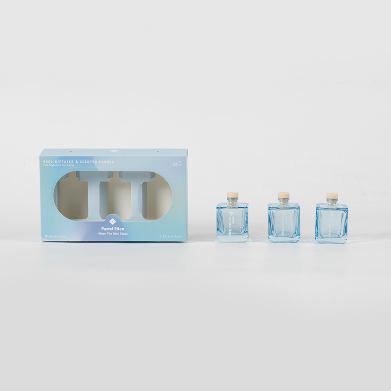 Set di diffusori a lamella per bottiglia quadrata da 3 pezzi: set di aromi da 3 pezzi