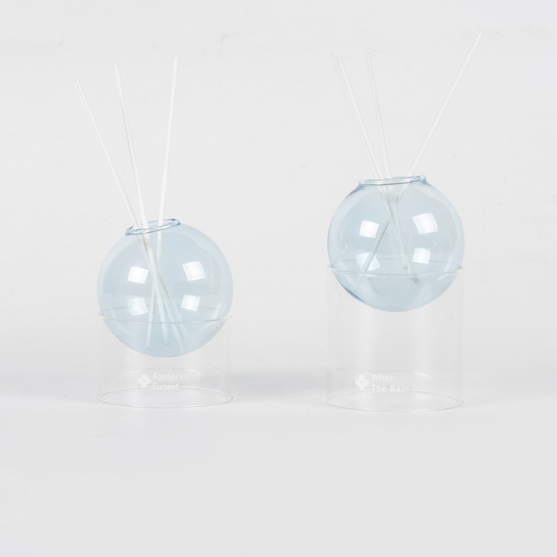 Base in vetro trasparente, diffusore per aromaterapia con diffusore a lamella in vetro