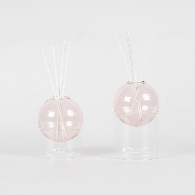 Base in vetro trasparente, diffusore per aromaterapia con diffusore a lamella in vetro