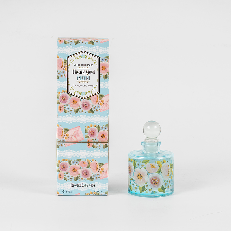 Elegante diffusore a bastoncini rotondo in vetro per la festa della mamma