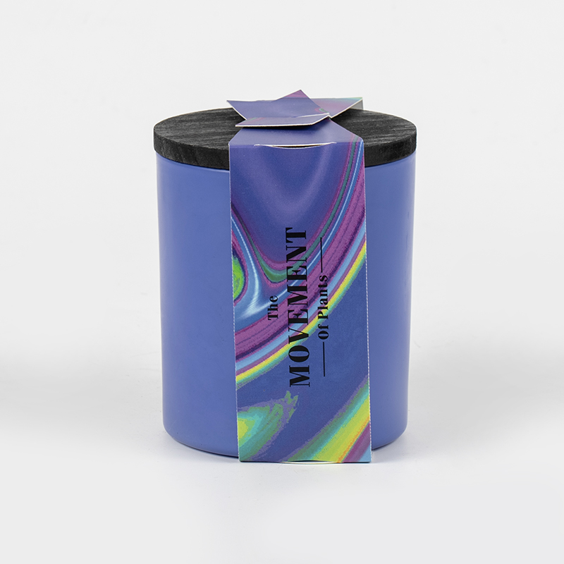 Fornitore di vasi di vetro per candele profumate con candele di soia e bottiglie rotonde in vetro