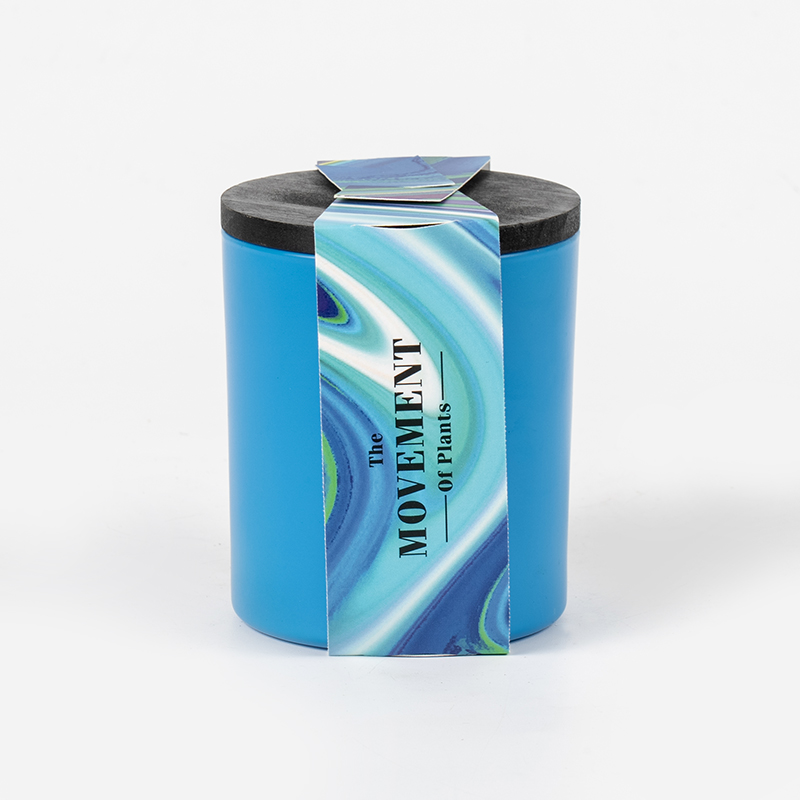 Fornitore di vasi di vetro per candele profumate con candele di soia e bottiglie rotonde in vetro