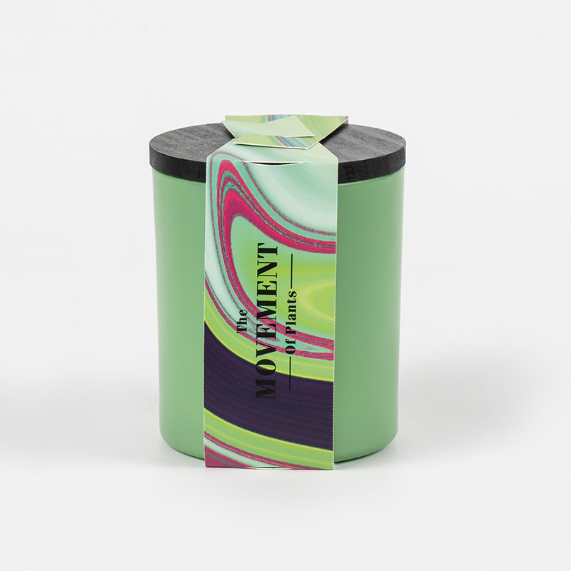 Fornitore di vasi di vetro per candele profumate con candele di soia e bottiglie rotonde in vetro