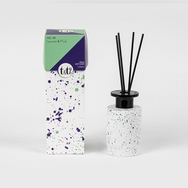 Fabbrica di fragranze per la casa con diffusore a bastoncino classico rotondo in vetro alto