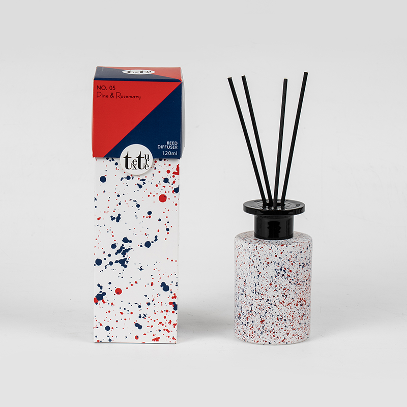 Fabbrica di fragranze per la casa con diffusore a bastoncino classico rotondo in vetro alto