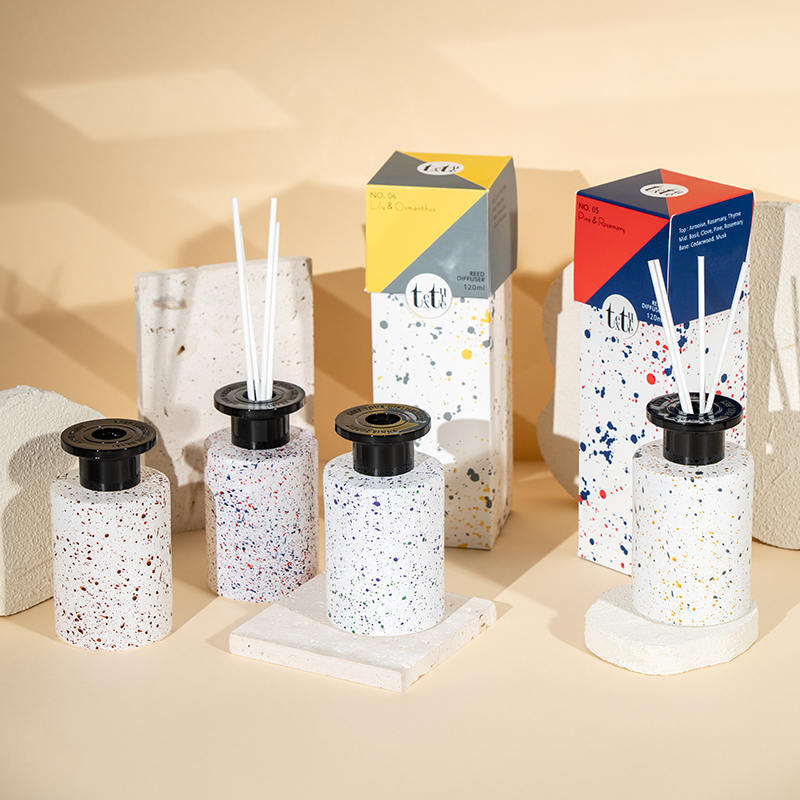 Fabbrica di fragranze per la casa con diffusore a bastoncino classico rotondo in vetro alto