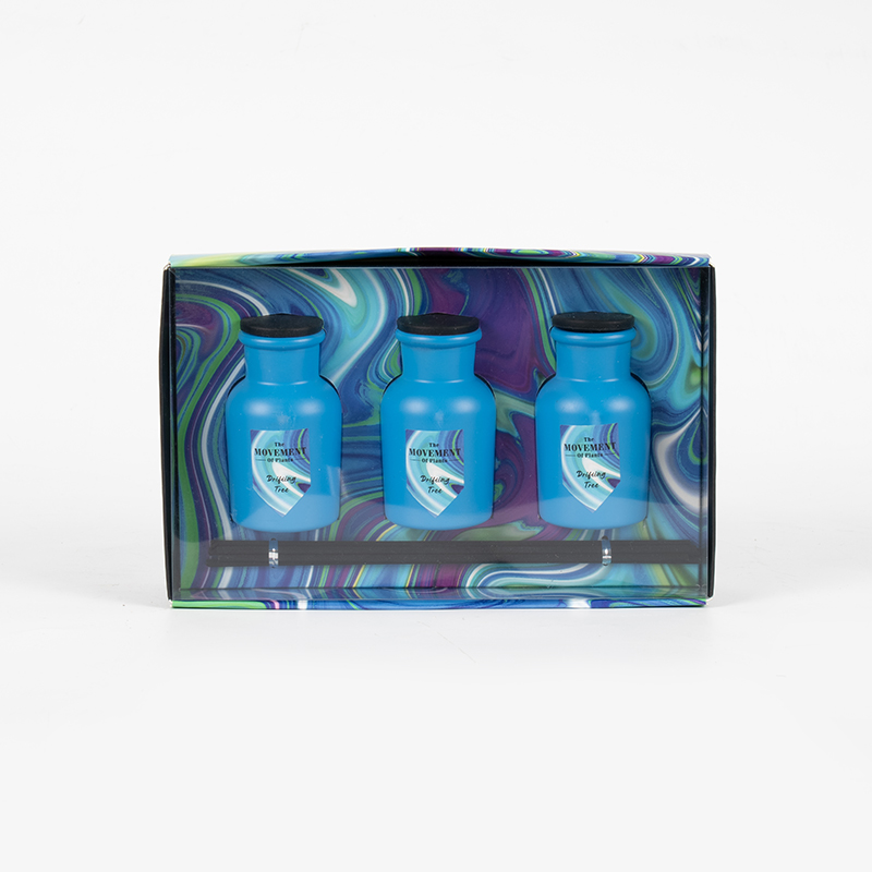 Diffusore a bastoncini profumato a bottiglia rotonda piccola Produttore di set di aromi per la casa da 3 pezzi